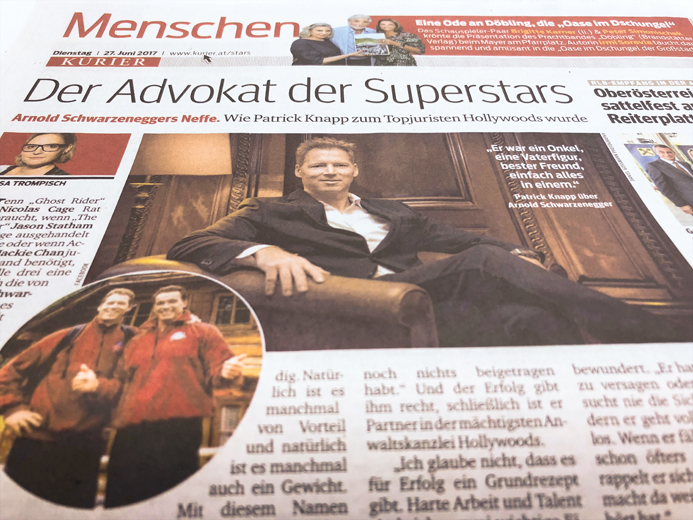 Patrick Knapp Schwarzenegger Daniel Gossmann Kurier Tageszeitung